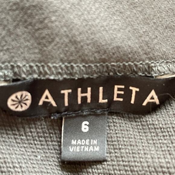 Athleta Women's Size 6 Wander Slim Green Stretch Back Zip Activewear Pants - Picture 5 of 5